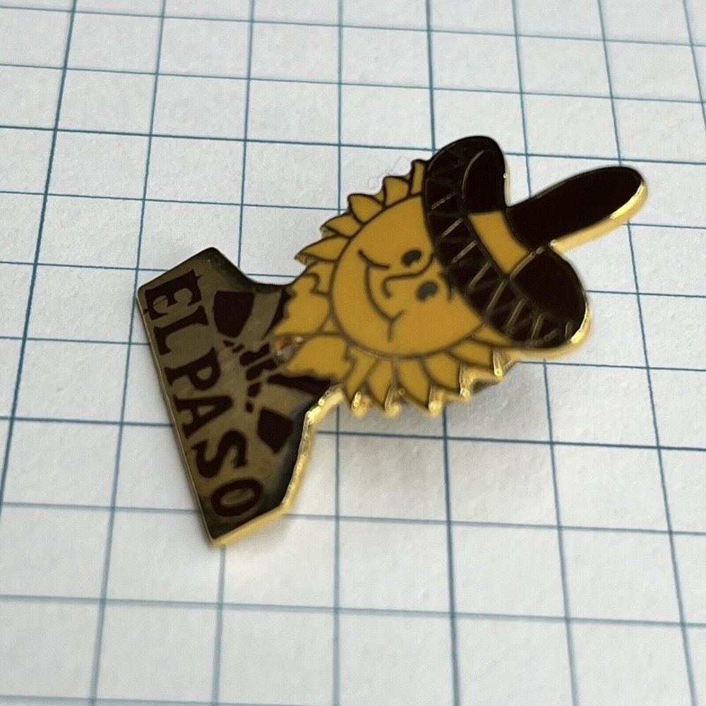 El Paso Texas Sun Sombrero Lapel Hat Pin - Picture 2 of 5